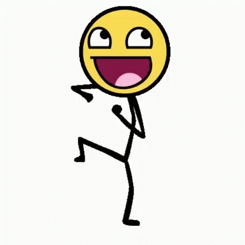 Excited Dancing Stickman GIF