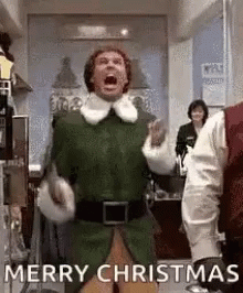 Excited Elf Meme Merry Christmas GIF