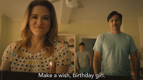 Excited Female Happy Birthday Girl GIF