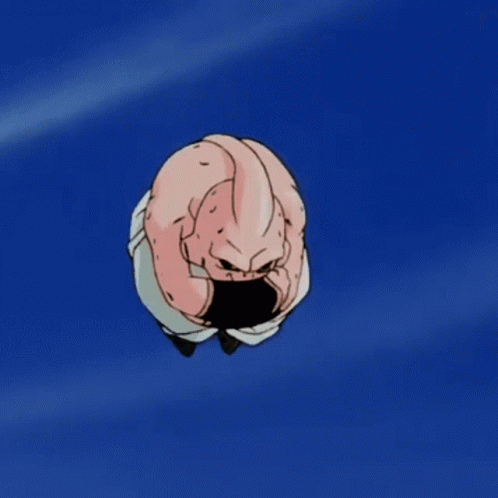 Excited Kid Buu Laughing GIF