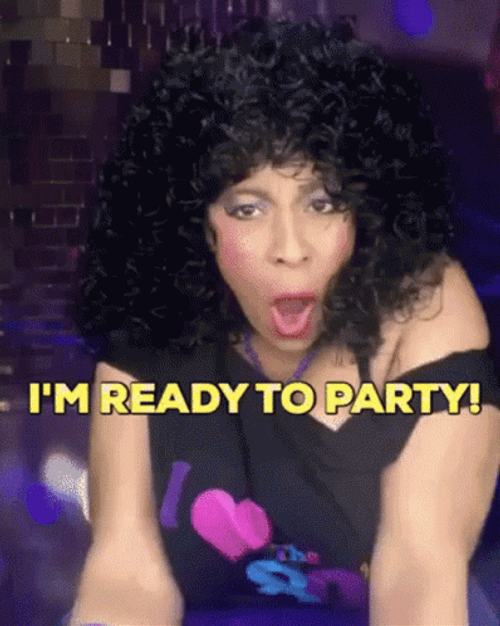 Excited Lady Dancing Ready To Party GIF