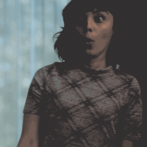 Excited Lady Made Her Body Swirl GIF