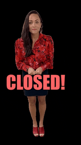 Excited Lady Shouting Closed GIF