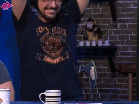 Excited Nerd Youtuber Celebrating GIF