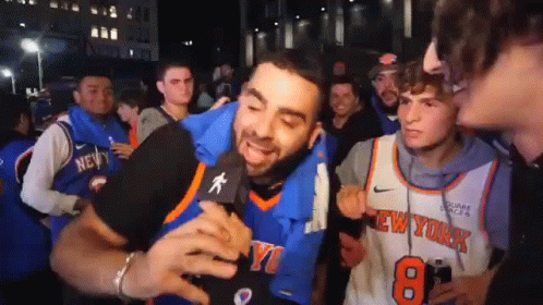 Excited New York Knicks Fans Going Haywire GIF