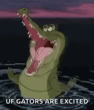 Excited Open Mouth Gators GIF