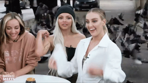 Excited Perrie Edwards Wearing Pony Tail GIF
