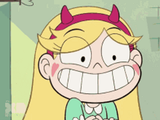 Excited Princess Star Butterfly Clench Teeth GIF
