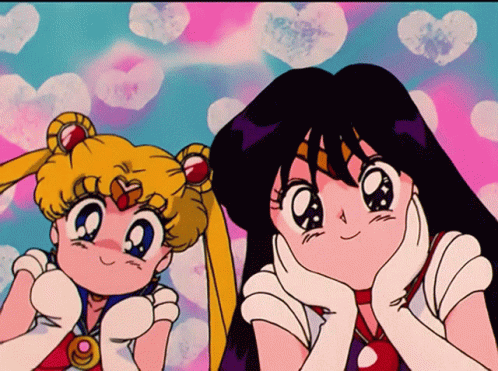 Excited Sailor Mars And Moon GIF
