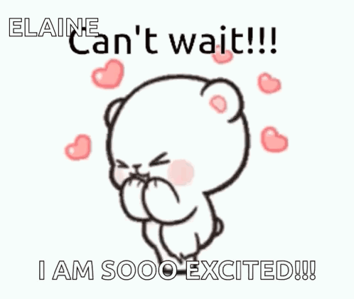 Excited Teddy Bear With Hearts