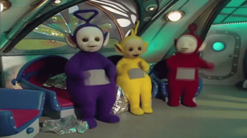 Excited Teletubbies Dance GIF
