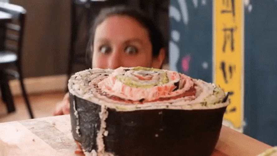 Excited To Eat Sushi GIF