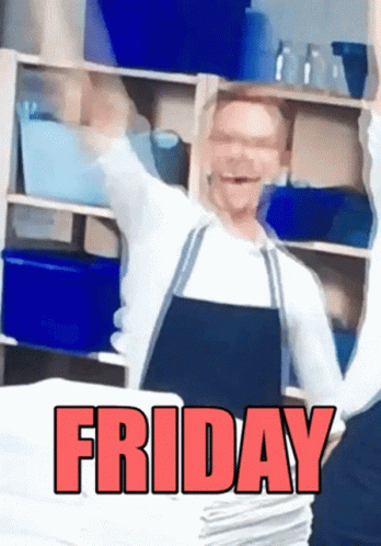 Excited Worker On Friday Almost The Weekend GIF