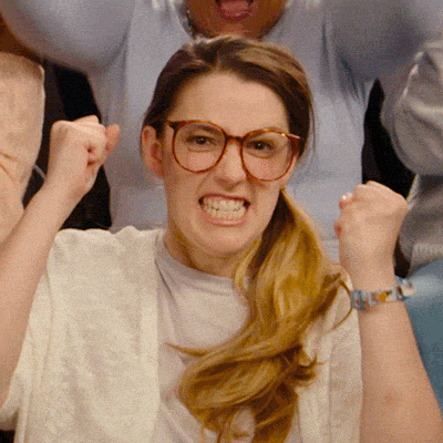 Excited Yes Success Woman Clapping GIF