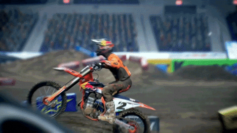 Exciting Energy Drink Dirt Bike Race GIF