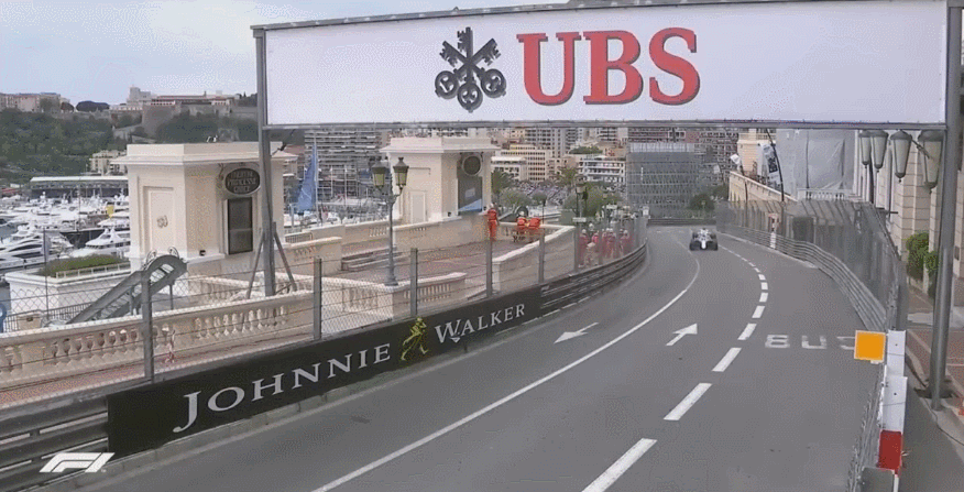 Exciting Monaco F1 Race GIF