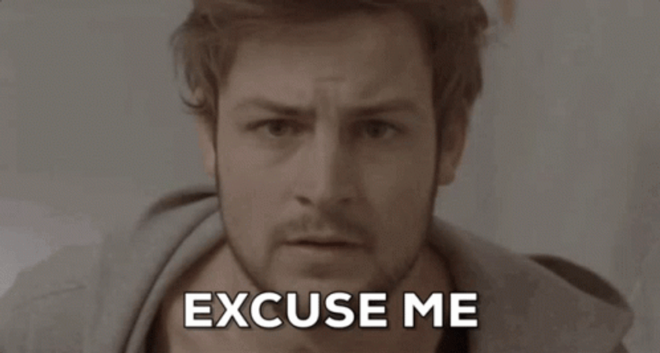 Excuse Me For My Excuses GIF