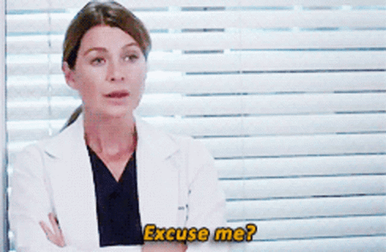 Excuse Me Meredith Grey GIF