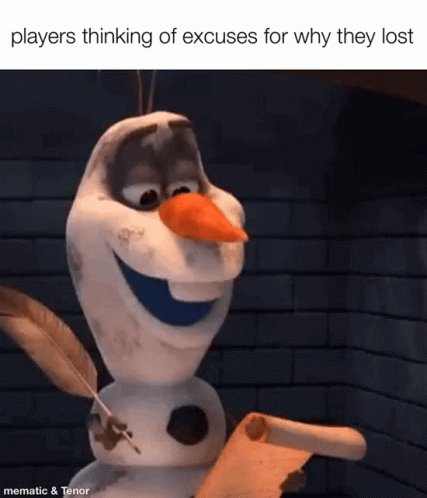 Olaf Listing Excuses GIF