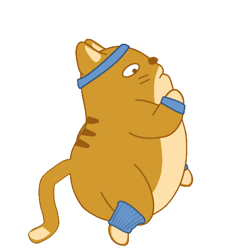 Exercise Jog Teodor Cat GIF