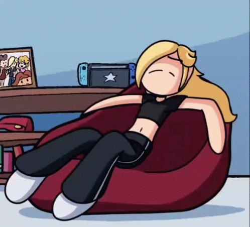 Exhausted Rosalina Chilling In Couch GIF