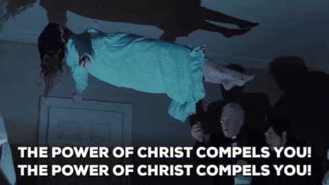 Exorcist Floating In Mid Air GIF