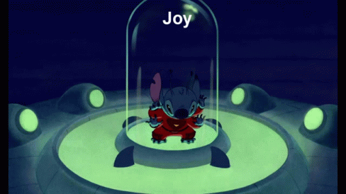 Experiment 626 Stitch Inside Glass Case GIF