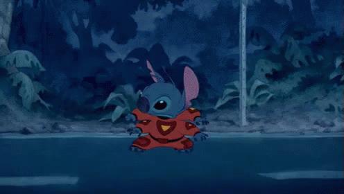 Experiment 626 Stitch Sneaking In Rain GIF