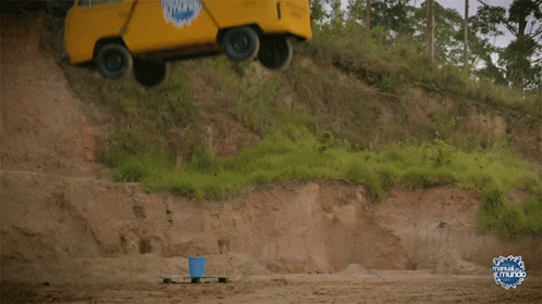 Experimental Yellow Van Crush GIF