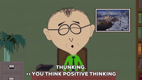 Explaining About Positive Thinking Cartoon GIF