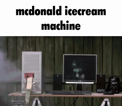 Explode Mcdonald Ice Cream Machine GIF