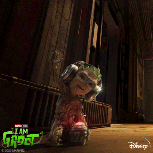 Explosion At The Back Of Baby Groot GIF