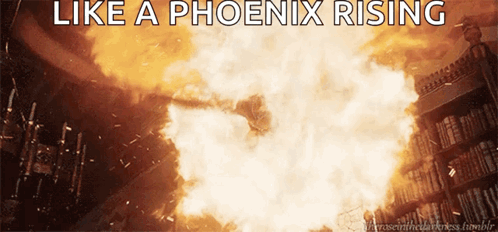Explosion Saying Like a Phoenix Rising