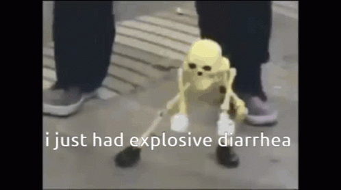 Explosive Diarrhea Skeleton Dancing GIF