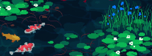 Expressive Animated Koi Fish Swimming Around GIF