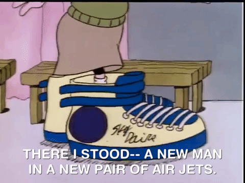 Extra Big Cartoon Shoes GIF