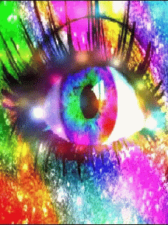 Eye Art Flashing Colors GIF