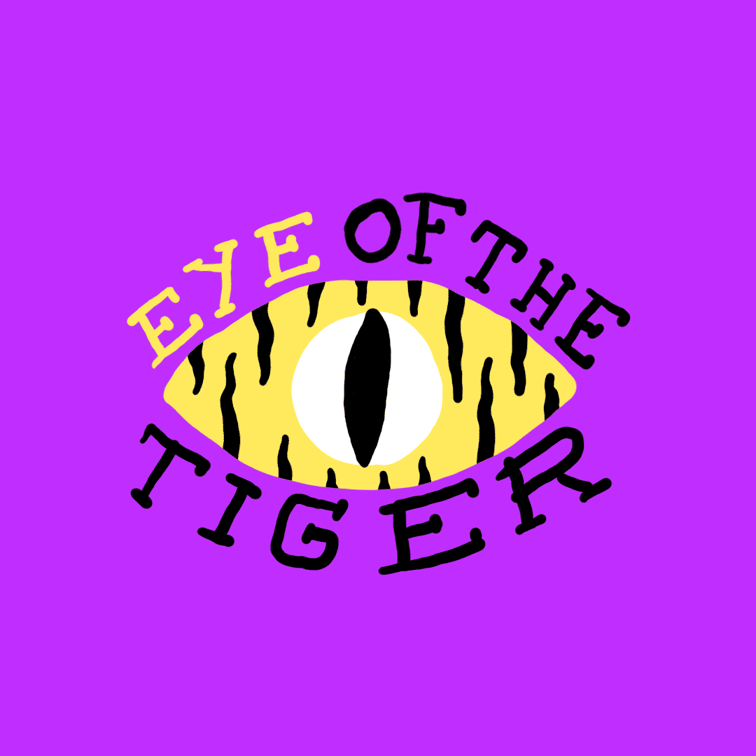 Eye Of The Tiger Typography Art GIF