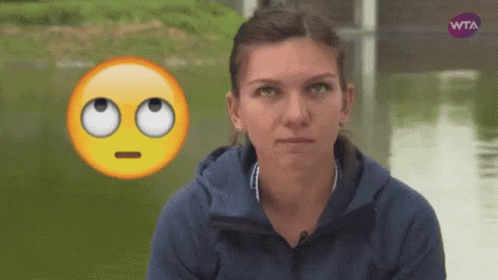 Eye Roll Emoji Funny Simona Ahalep GIF