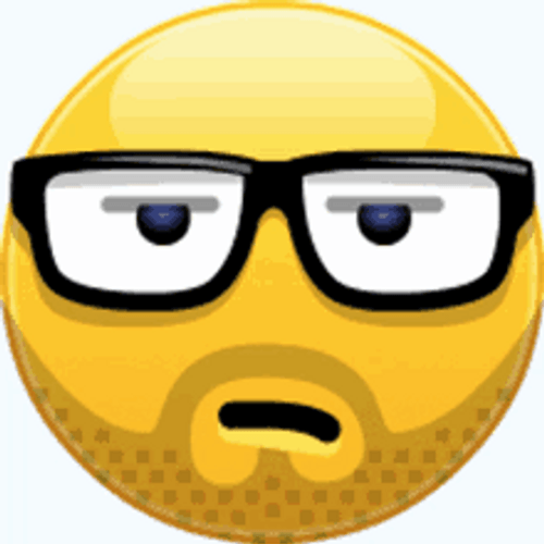 Eye Roll Emoji Nerd Guy Sigh GIF