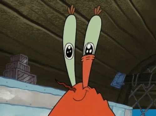 Eye Twitching Mr Krabs GIF