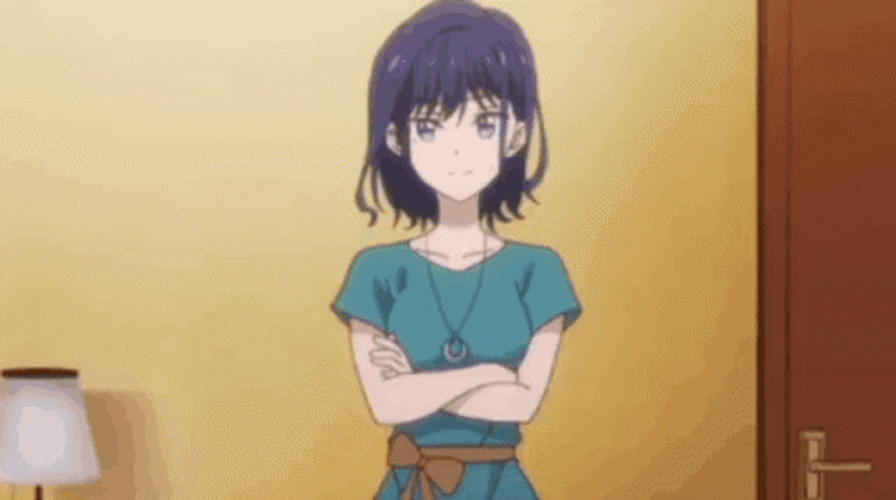 Eye Twitching Aki Adagaki Anime GIF