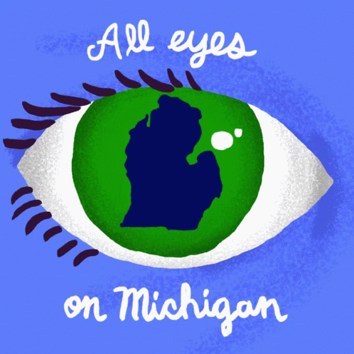 Eye With Michigan in Center Drawing
