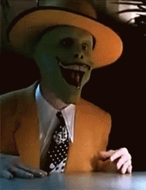 Eyes Popping Out Mask Drop His Tounge GIF