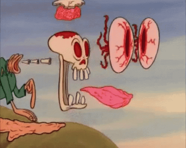 Eyes Popping Skull Bombshell GIF