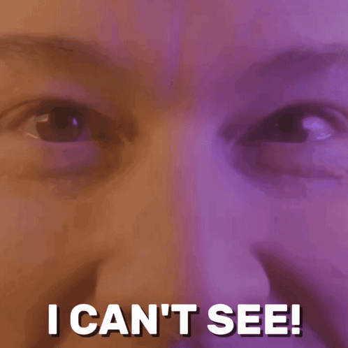 Eyes Saying I Can't See GIF