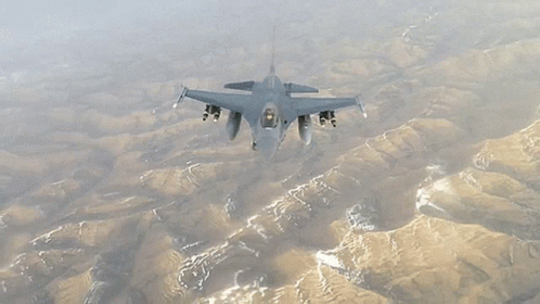 F-16 Fighting Falcon Jet Spin Flying Down GIF