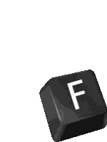 F Key with Blue Flame