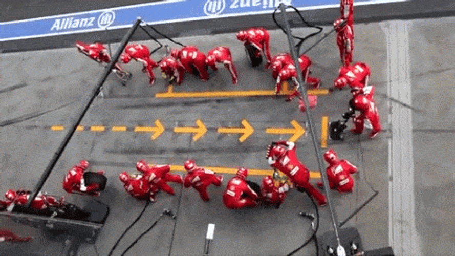 F1 Race Car Pitstop GIF