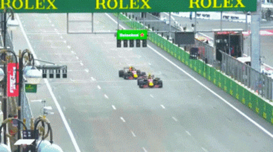 F1 Red Bull Drift Crash GIF